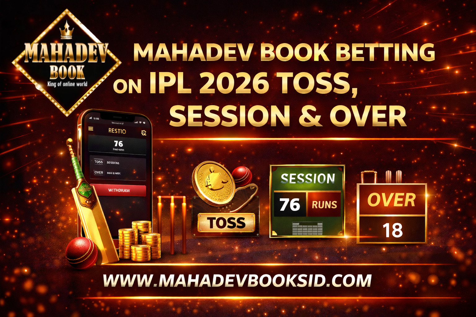 Read more about the article Mahadev Book Betting ON IPL 2026 Toss, Session & Over
